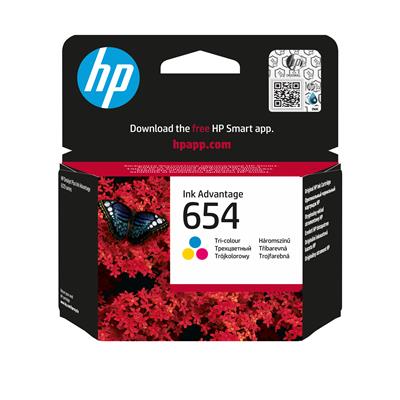 HP 654 Tri-color Original Ink Advantage Cartridge