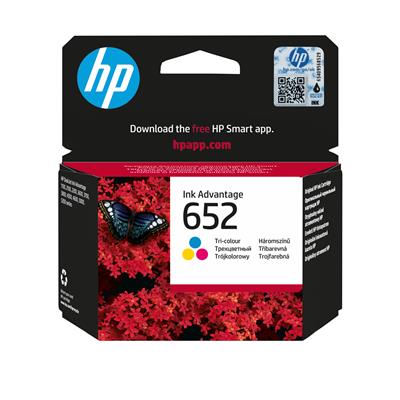 HP 652 Tri-color Original Ink Advantage Cartridge Cyan,